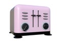 3D Rendering Retro Toaster on White