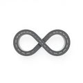 Infinity road symbol Royalty Free Stock Photo