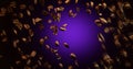 3D rendering of roasted coffee beans falling down Royalty Free Stock Photo