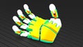 3D rendering - robot hand finite element analysis