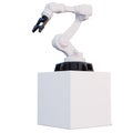 3d rendering robotic arm on white background. Isolated included clipping path Royalty Free Stock Photo
