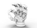 3D rendering - robotic hand detailed model Royalty Free Stock Photo