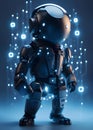 3d rendering of a robotic robot holding a futuristic concept illustration