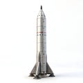 3D Rendering Rocket isolated on white background