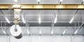 3d rendering of roll steel and overhead crane.