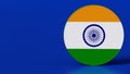 3d rendering round circle flag india background 231