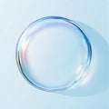 3D rendering of round fluid abstract frame, soap bubble transparent gradient, colorful banner template Royalty Free Stock Photo