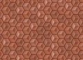 3D Rendering of Rubber tile pattern with repeating hexagonal geometric relief structure Royalty Free Stock Photo