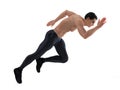 3D Rendering : a running male character illustration with white background