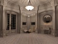 3D Rendering Rural Chateau