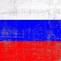 Scratched Russian Federation flag