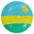 Rwanda flag on a soccer ball