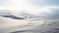 Ethereal Dreamscapes: Snowy Dunes And Mountains In Zen Buddhism-inspired Landscape