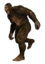 3D Rendering Sasquatch on White