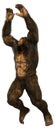 3D Rendering Sasquatch on White