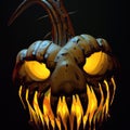 Scarry Halloween pumpkin monster