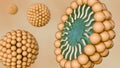 A 3D rendering of scattered micelle Royalty Free Stock Photo