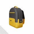 3d rendering school bag isolated useful for education, learning, school and class design