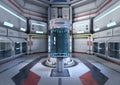 3D Rendering Science Fiction Laboratory Royalty Free Stock Photo