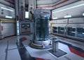 3D Rendering Science Fiction Laboratory Royalty Free Stock Photo