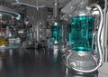 3D Rendering Science Fiction Laboratory Royalty Free Stock Photo