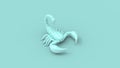 3d rendering of a scorpion isolated in a studio colored background Royalty Free Stock Photo