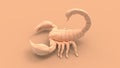 3d rendering of a scorpion isolated in a studio colored background Royalty Free Stock Photo