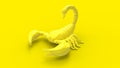 3d rendering of a scorpion isolated in a studio colored background Royalty Free Stock Photo