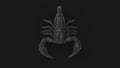3d rendering of a scorpion isolated in a studio colored background Royalty Free Stock Photo