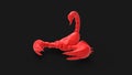 3d rendering of a scorpion isolated in a studio colored background Royalty Free Stock Photo