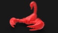 3d rendering of a scorpion isolated in a studio colored background Royalty Free Stock Photo