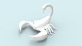 3d rendering of a scorpion isolated in a studio colored background Royalty Free Stock Photo