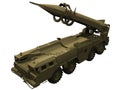 3d Rendering of a SCUD Missile launcher Royalty Free Stock Photo