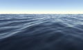 3D rendering sea on blue sky sunset. Ocean surface panorama.Landscape sunlight background. Surface seascape on scene summer season Royalty Free Stock Photo