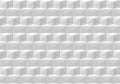 3d rendering. seamless gray polygon cube pattern stack wall background Royalty Free Stock Photo