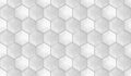 3d rendering. Seamless modern gray hexagonal shape pattern tile design wall texture background.