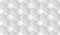 3d rendering. Seamless modern gray hexagonal shape pattern tile design wall texture background.