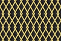 3d rendering. Seamless modern luxurious golden grid pattern wall background Royalty Free Stock Photo