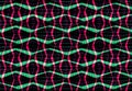 3d rendering. seamless modern overlay pink and green zig zag pattern on dark wall background Royalty Free Stock Photo
