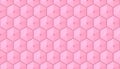 3d rendering. seamless modern sweet pink hexagonal shape pattern wall background