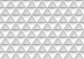 3d rendering. seamless modern white and gray triangle polygon shape pattern wall background Royalty Free Stock Photo