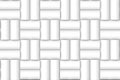 3d rendering. seamless modern white sorted cylinder pattern wall background