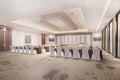 3d rendering seminar executive room in hotel