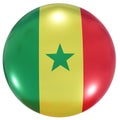 Senegal national flag button