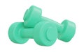 3D Rendering set of exercise dumbbell lifting icon concept of weight training