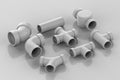 Set of pipe joints Royalty Free Stock Photo