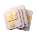 Sim cards illustration for mobile phone cellular network Royalty Free Stock Photo