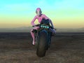 3D rendering of sexy rider