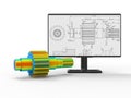 3D rendering - Shaft Finite Element Analysis