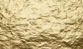 3D gold texture with a wrinkled, crumpled gold leaf or foil effect